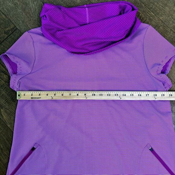 Title Nine Purple Sheath Dress with Cowl Neck and Cut Out Back - Picture 3 of 4